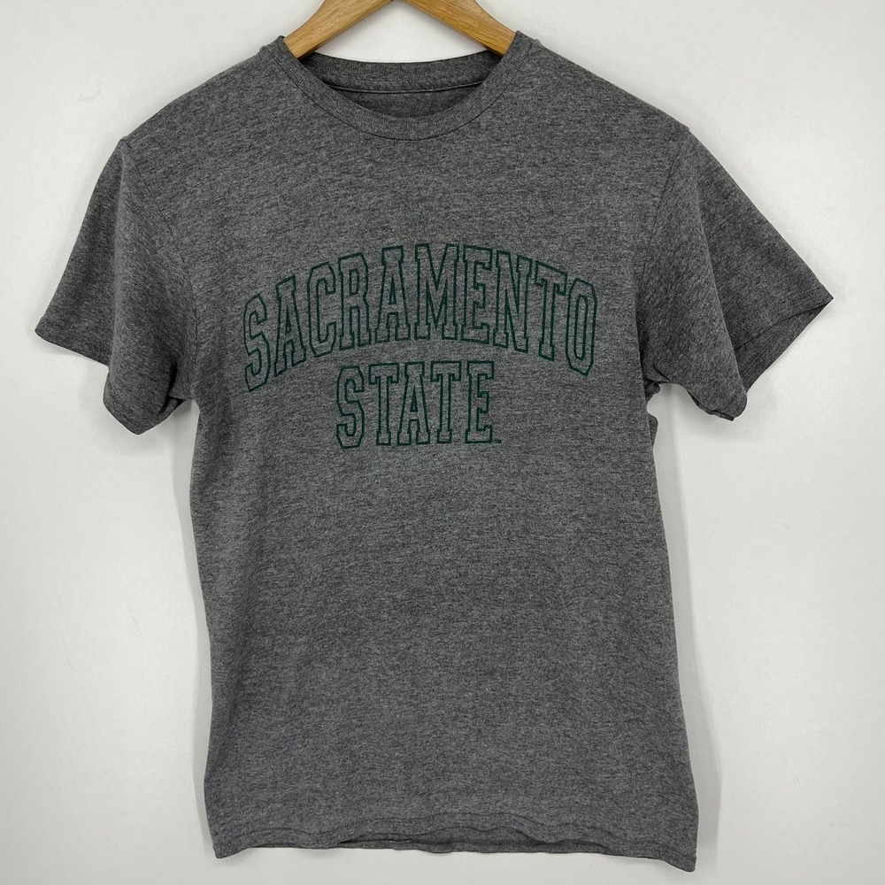 MV Sport Sacramento State Hornets Mens Small Gray Short Sleeve‎ Graphic T-Shirt